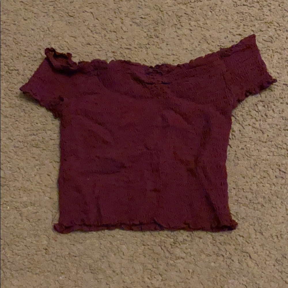 off the shoulder cropped top